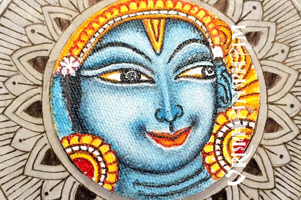 Custom hand painted Kerala Mural Artworks from www.vrithantham.in